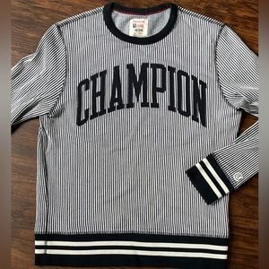 Todd Snyder X Champion Crewneck Pinstripe Sweater
